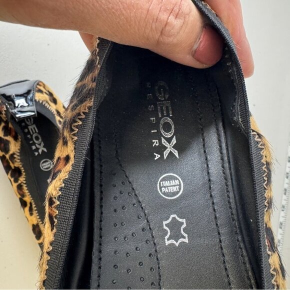 Geox Respira Italian Leopard Animal Print Womens Ballet Flats Size 40 - Picture 8 of 13